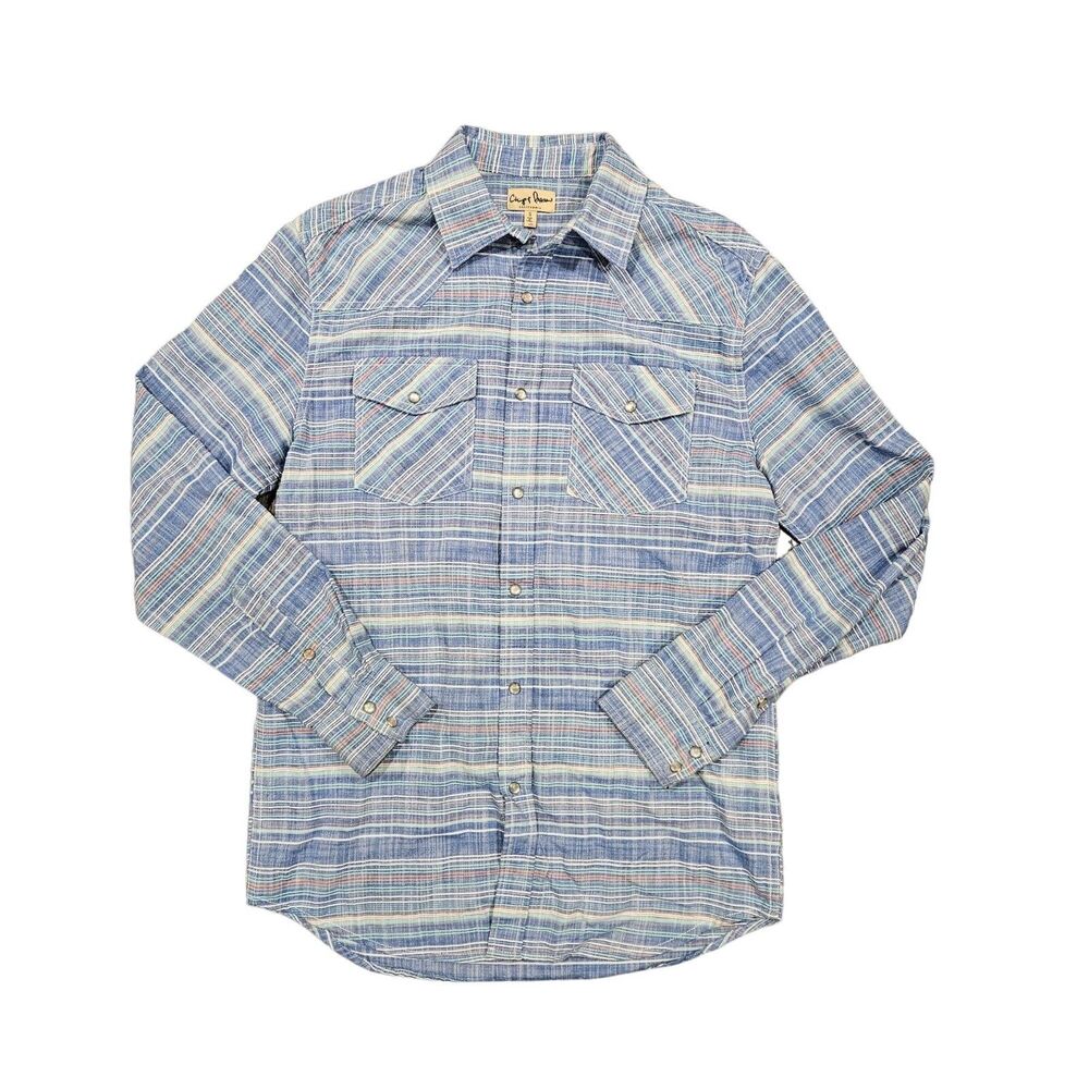Chip and Pepper Men's Long Sleeve Western Pearl Snap Button Down Shirt Sz Small